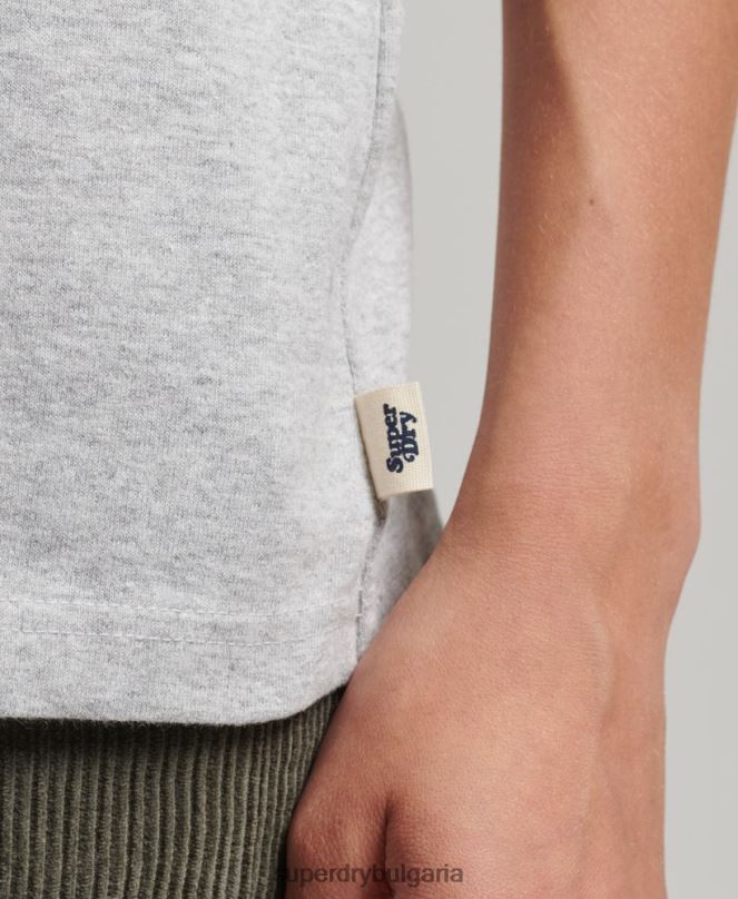 Superdry облекло N00H6254 сиво Жени рециклирана тениска на звънене