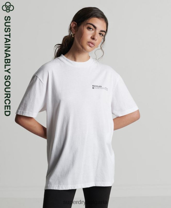 Superdry облекло N00H6255 бяло Жени рециклирана микро горна тениска