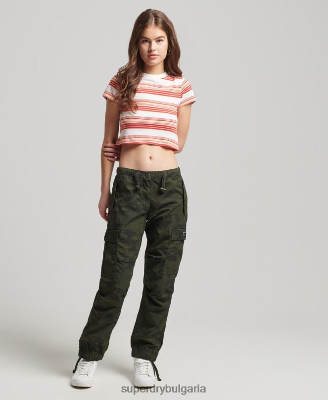 Superdry облекло N00H6266 мулти Жени ретро тениска от органичен памук