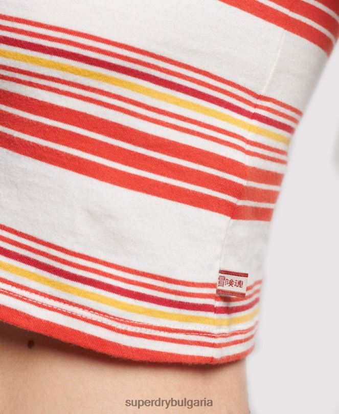 Superdry облекло N00H6266 мулти Жени ретро тениска от органичен памук