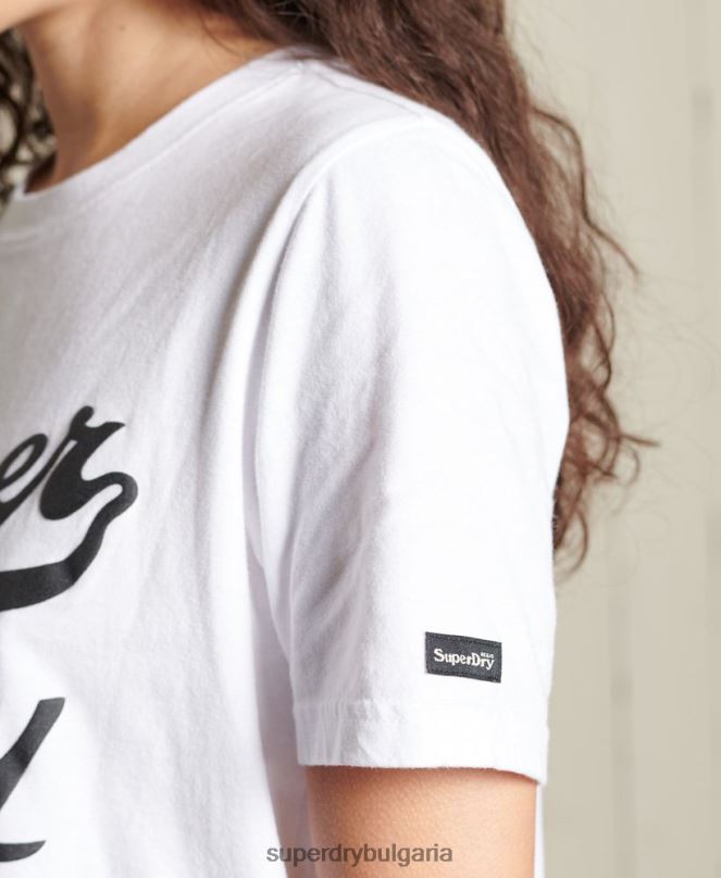 Superdry облекло N00H6269 бяло Жени черна тениска