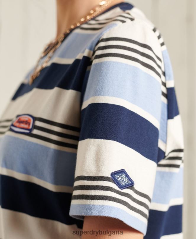 Superdry облекло N00H6270 син Жени класическа тениска cali surf