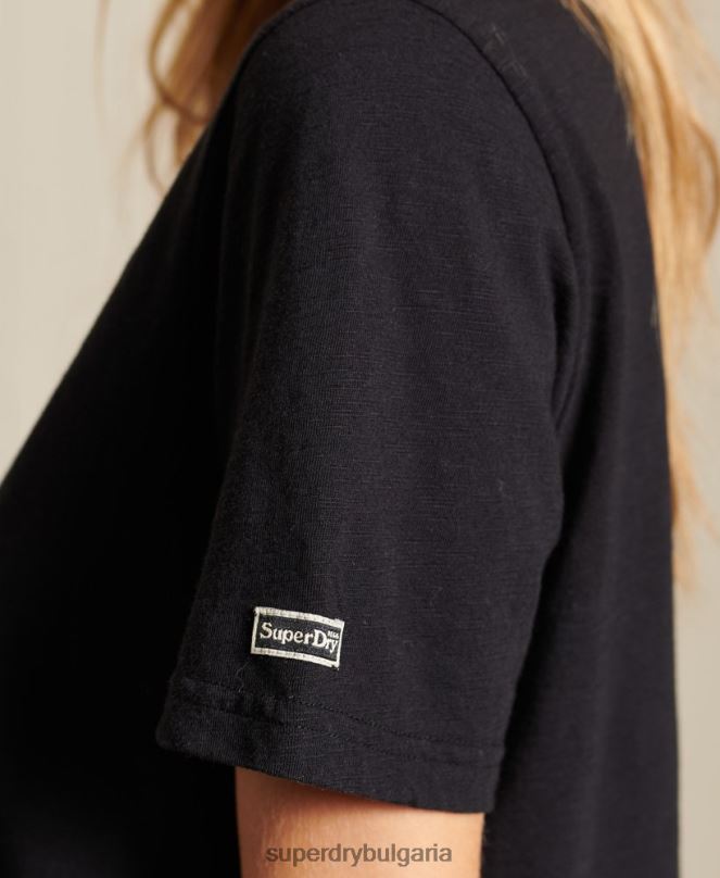 Superdry облекло N00H6274 черен Жени черна тениска