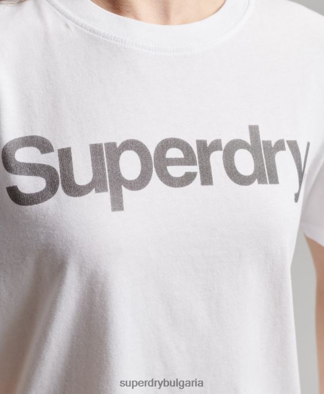 Superdry облекло N00H6279 бяло Жени тениска с основно лого