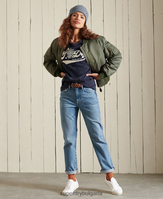 Superdry облекло N00H6284 военноморски флот Жени gorde in craft тениска