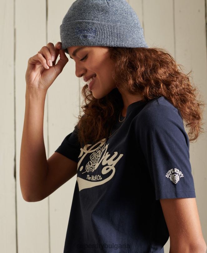 Superdry облекло N00H6284 военноморски флот Жени gorde in craft тениска