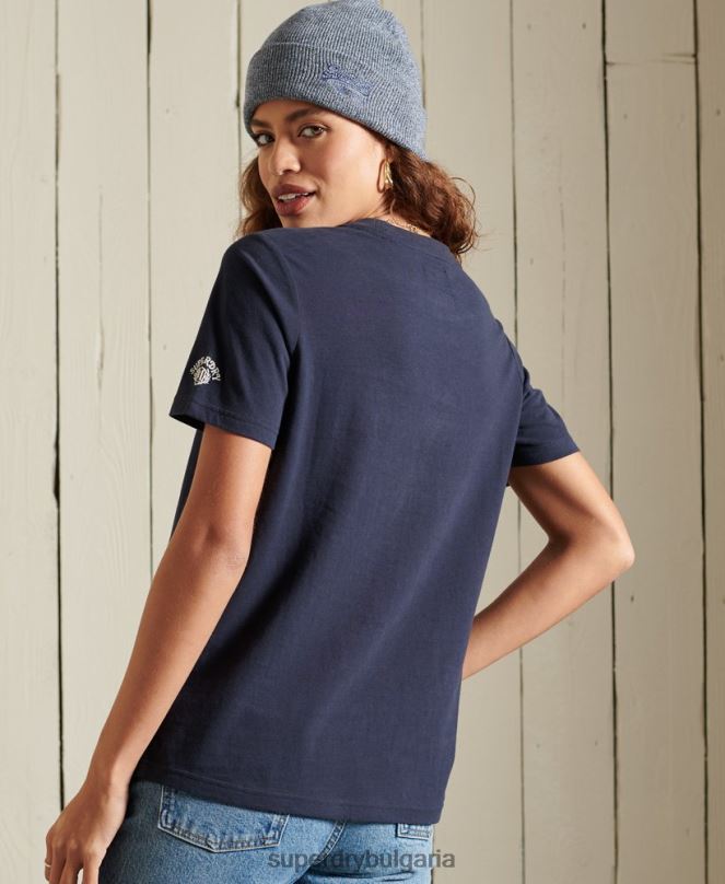 Superdry облекло N00H6284 военноморски флот Жени gorde in craft тениска