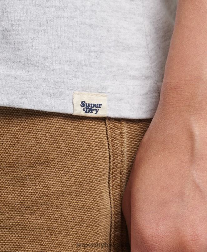 Superdry облекло N00H6287 сиво Жени рециклирана реглан тениска