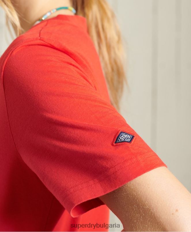 Superdry облекло N00H6292 червен Жени класическа тениска cali surf