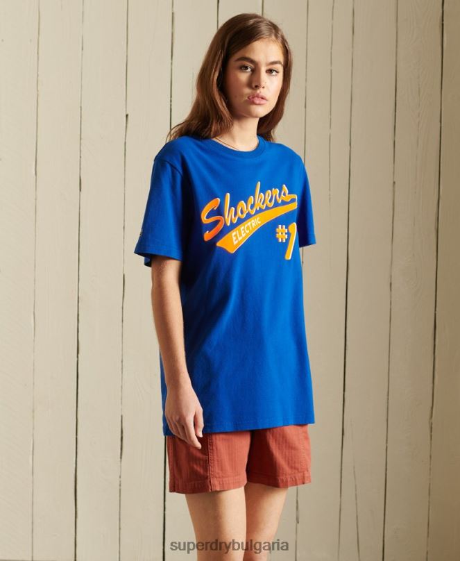 Superdry облекло N00H6295 тъмно синьо Жени голяма бохо и рок тениска