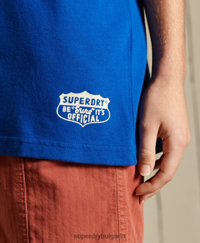 Superdry облекло N00H6295 тъмно синьо Жени голяма бохо и рок тениска