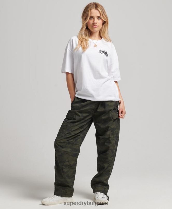 Superdry облекло N00H6308 бяло Жени ретро тениска с лого