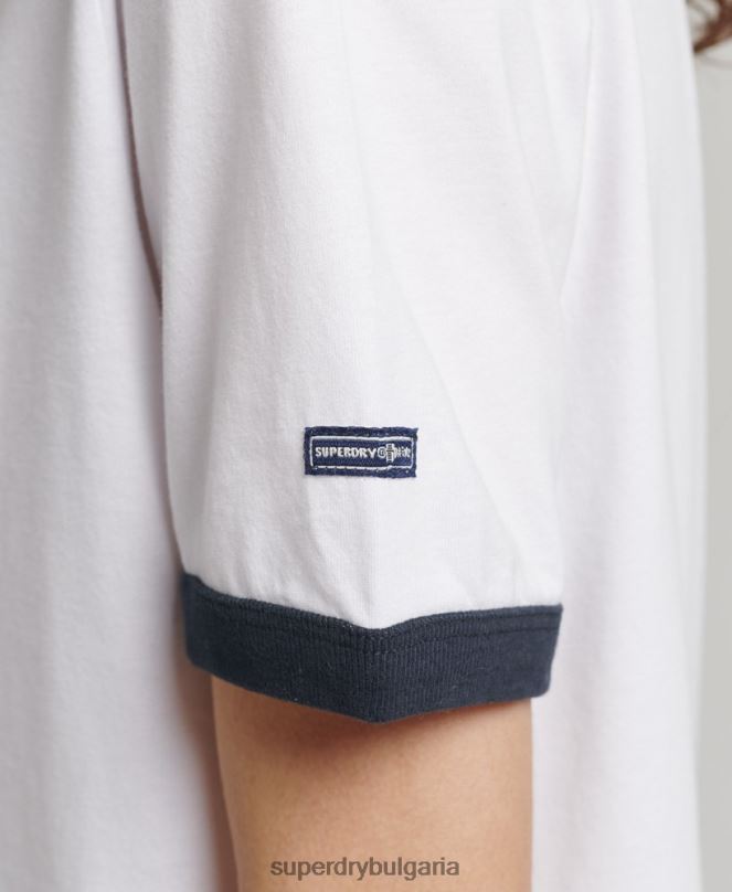 Superdry облекло N00H6309 бяло Жени купър носталгия тениска