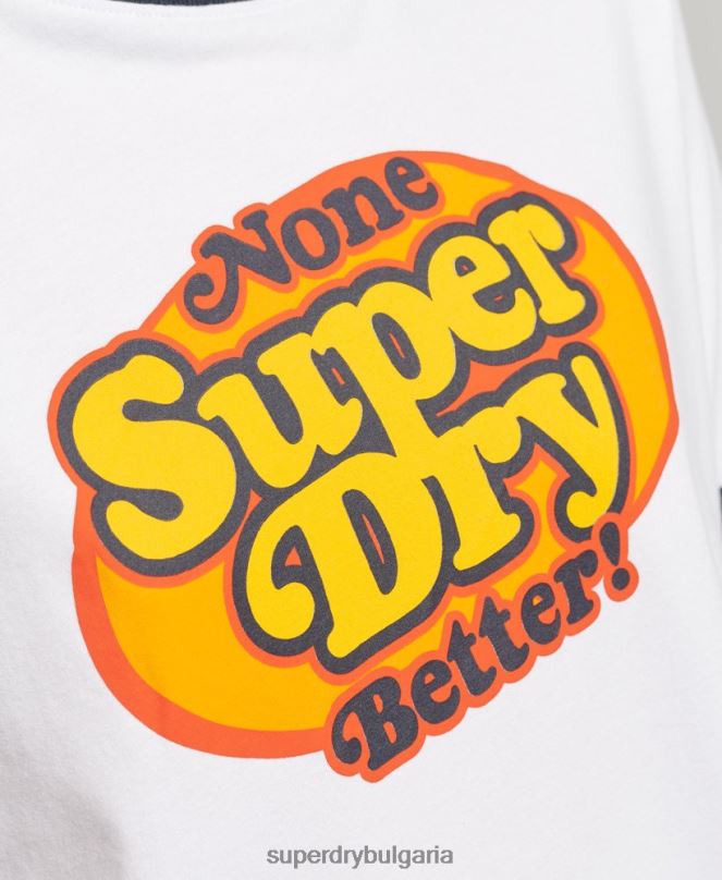 Superdry облекло N00H6309 бяло Жени купър носталгия тениска