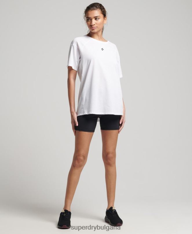 Superdry облекло N00H6317 бяло Жени тениска с къс ръкав run