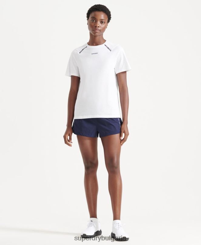Superdry облекло N00H6344 бяло Жени тениска с къс ръкав run