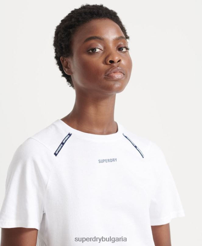 Superdry облекло N00H6344 бяло Жени тениска с къс ръкав run