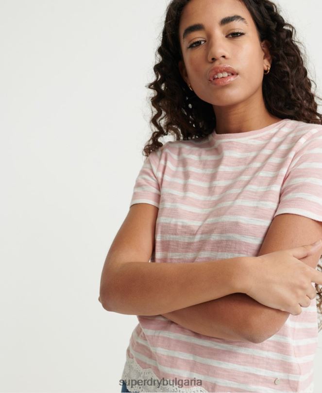 Superdry облекло N00H6775 розово Жени дантела микс тениска