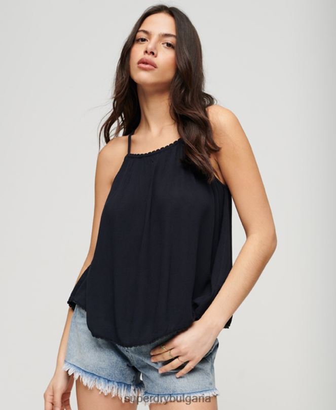 Superdry облекло N00H2033 военноморски флот Жени плажна ками с халтер