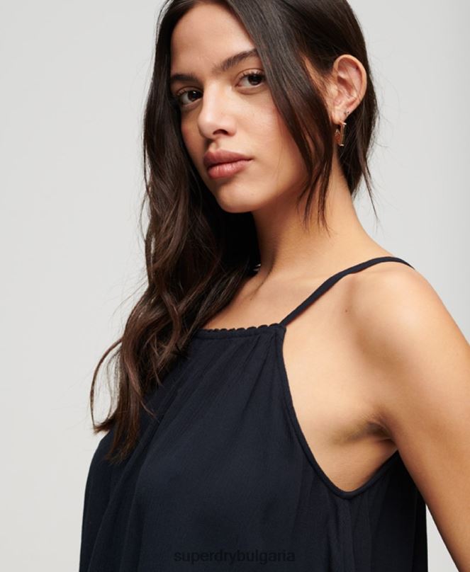 Superdry облекло N00H2033 военноморски флот Жени плажна ками с халтер