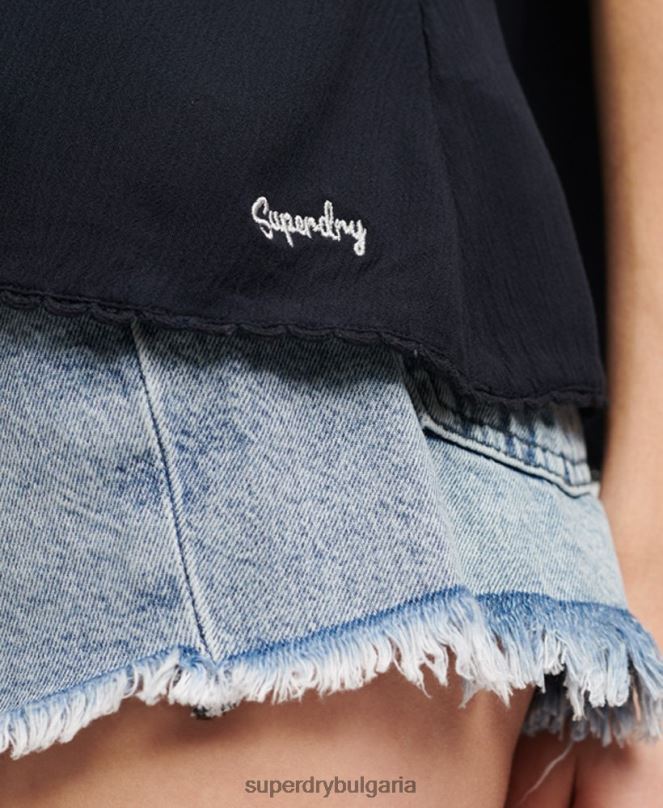 Superdry облекло N00H2033 военноморски флот Жени плажна ками с халтер