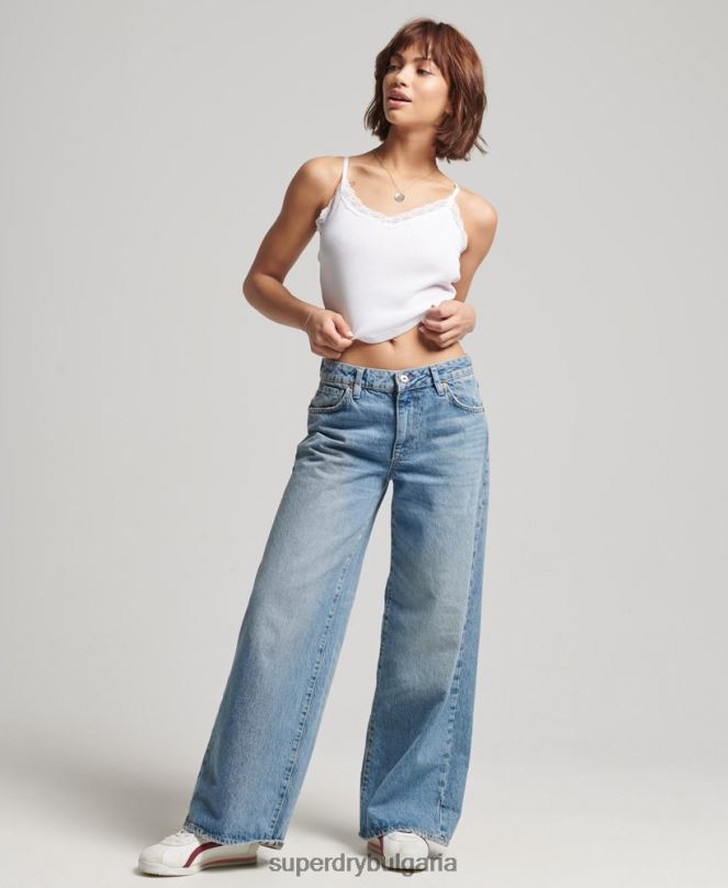 Superdry облекло N00H2334 бяло Жени винтидж мини горнище от дантела с ребра