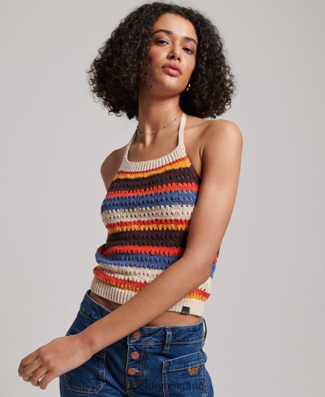 Superdry облекло N00H2876 кафяво Жени плетене на една кука