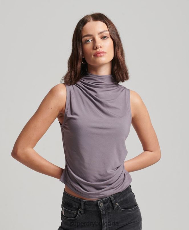 Superdry облекло N00H2903 сиво Жени горна част от трико