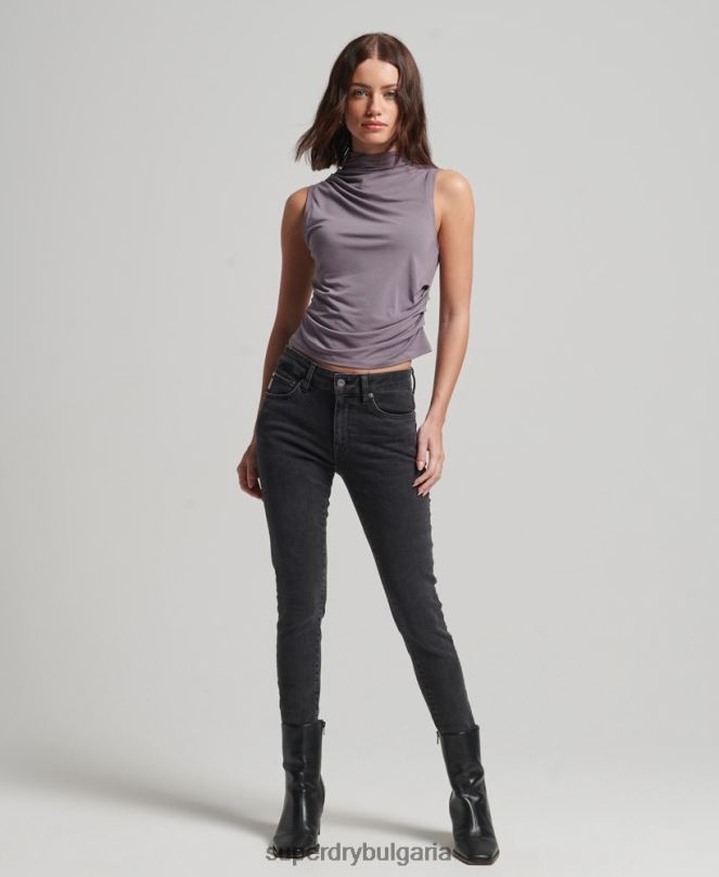 Superdry облекло N00H2903 сиво Жени горна част от трико
