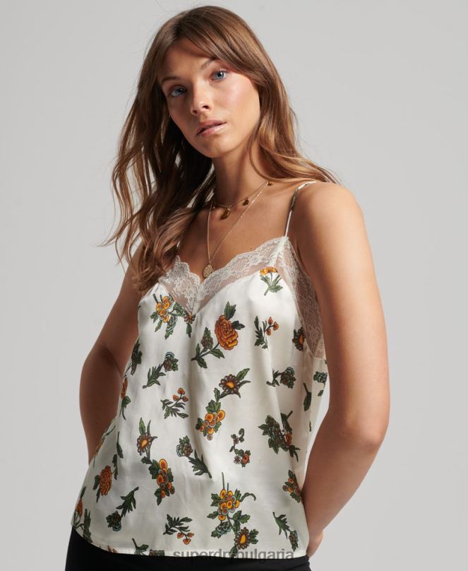 Superdry облекло N00H2995 бяло Жени сатенено горнище ками