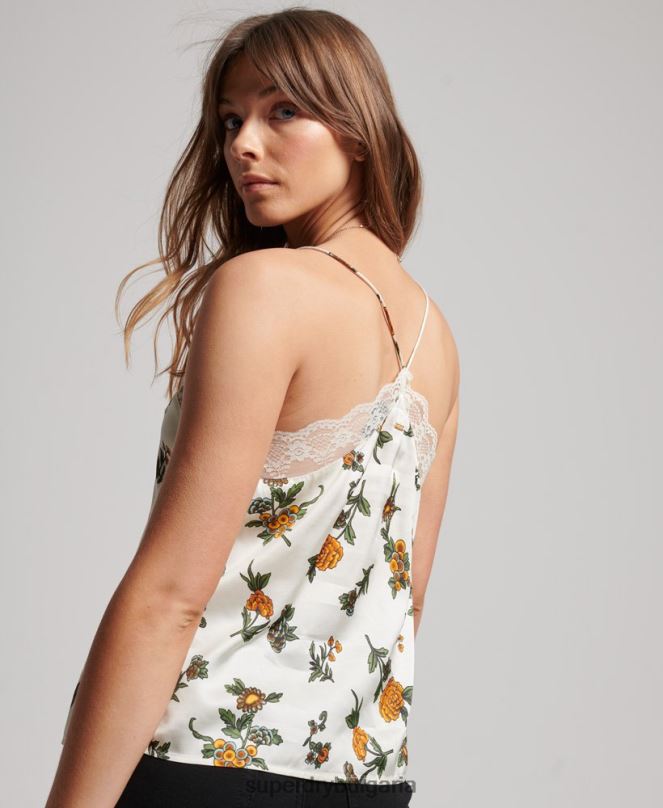 Superdry облекло N00H2995 бяло Жени сатенено горнище ками