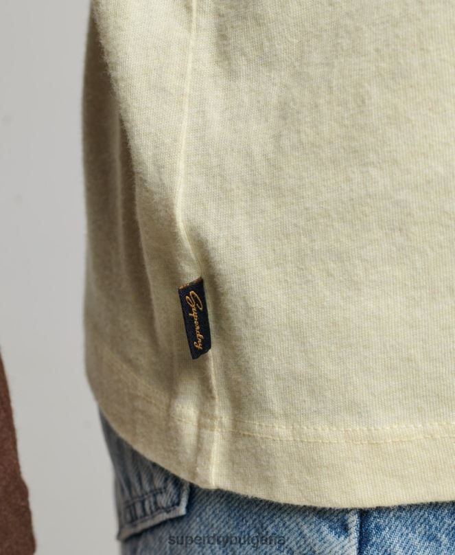 Superdry облекло N00H3003 кафяво Жени Бейзболно горнище с винтидж лого от органичен памук