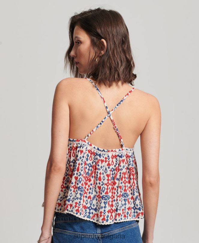 Superdry облекло N00H3013 червен Жени многоетажна ками