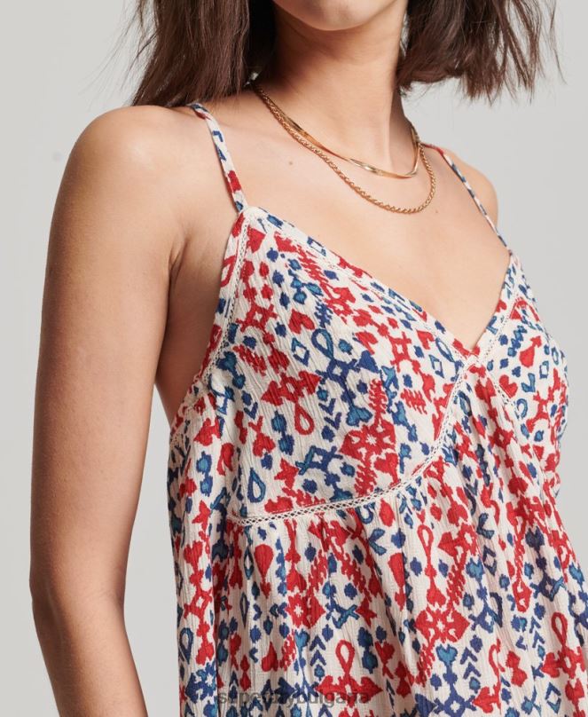 Superdry облекло N00H3013 червен Жени многоетажна ками