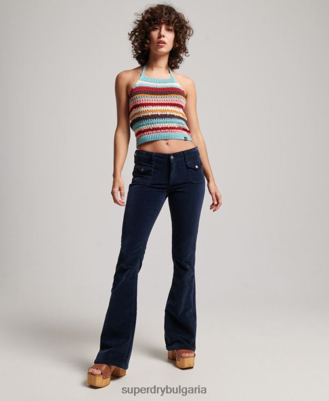 Superdry облекло N00H3021 зелено Жени плетене на една кука