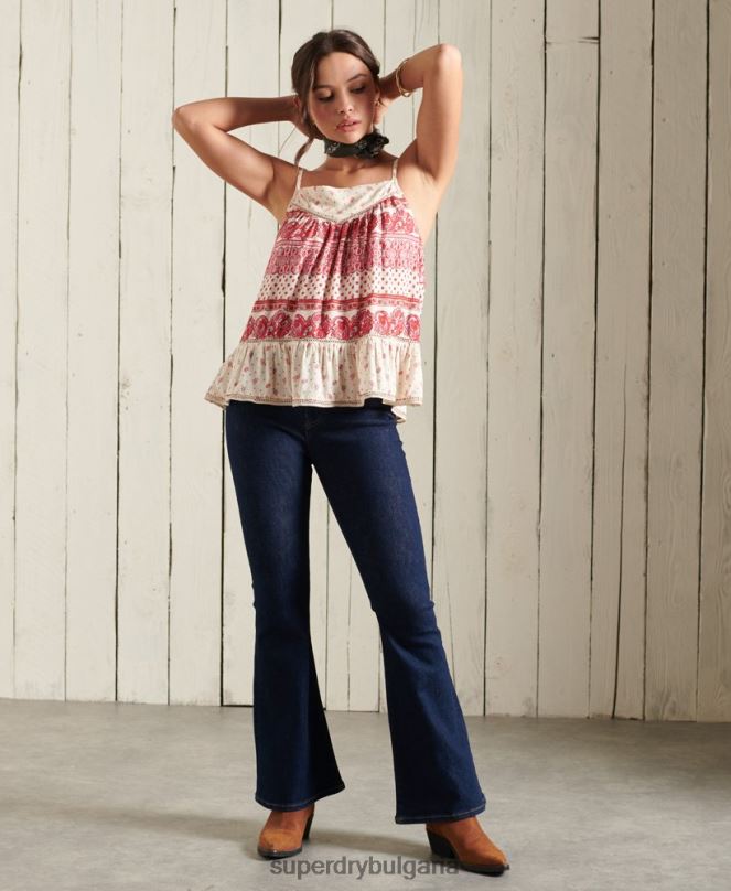 Superdry облекло N00H3043 розово Жени ameera ками топ
