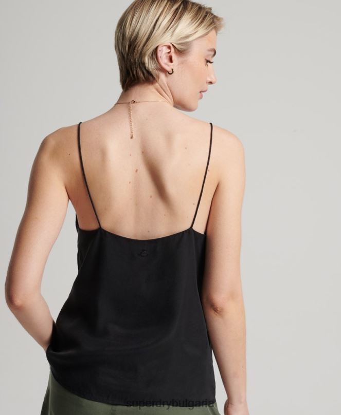 Superdry облекло N00H3046 черен Жени купро ками с презрамки