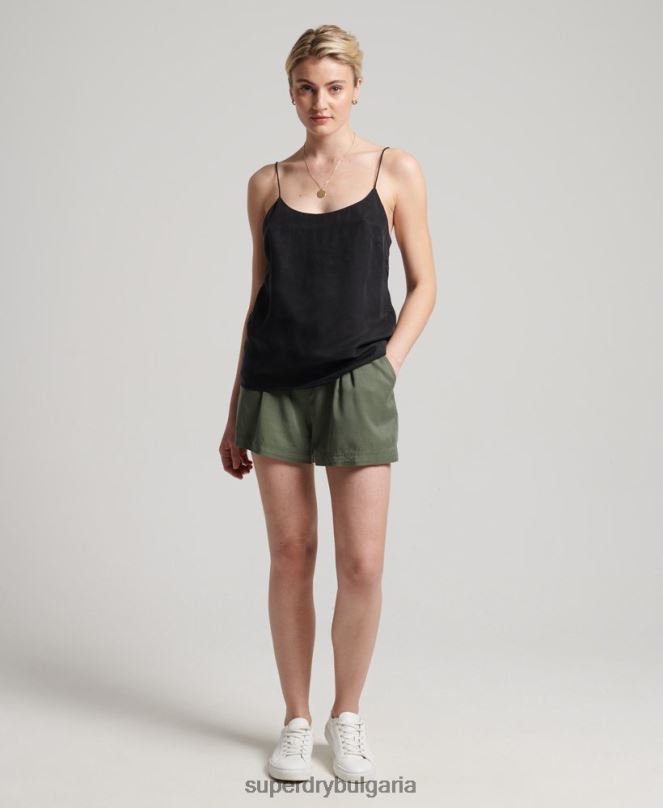 Superdry облекло N00H3046 черен Жени купро ками с презрамки