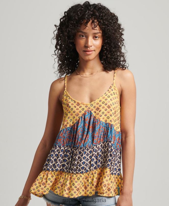 Superdry облекло N00H3063 злато Жени реколта многоетажна ками