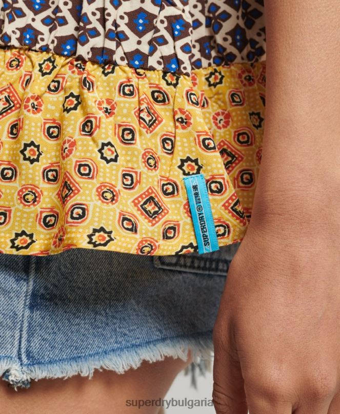 Superdry облекло N00H3063 злато Жени реколта многоетажна ками