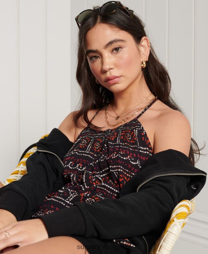 Superdry облекло N00H3064 черен Жени плажна ками