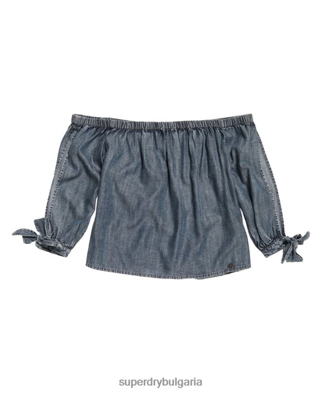 Superdry облекло N00H3069 син Жени елена топ