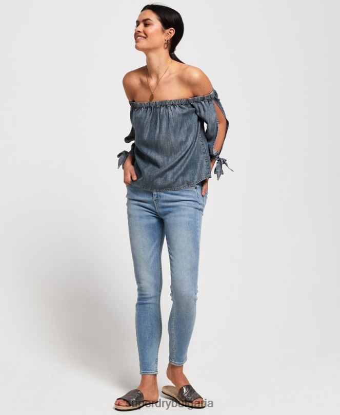 Superdry облекло N00H3069 син Жени елена топ