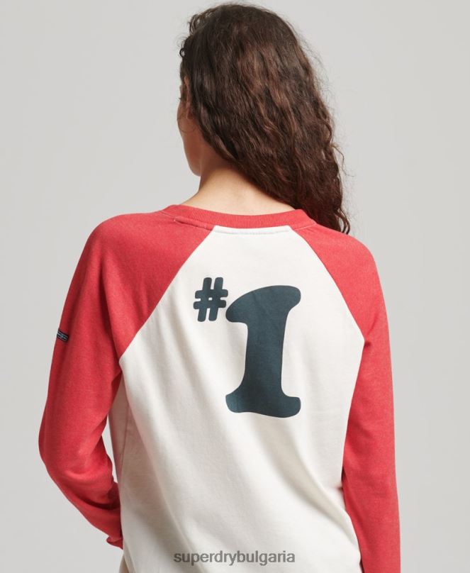 Superdry облекло N00H3071 червен Жени купър носталгия топ