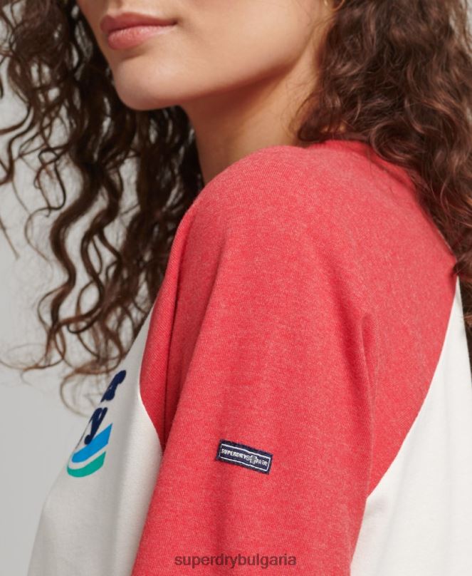 Superdry облекло N00H3071 червен Жени купър носталгия топ