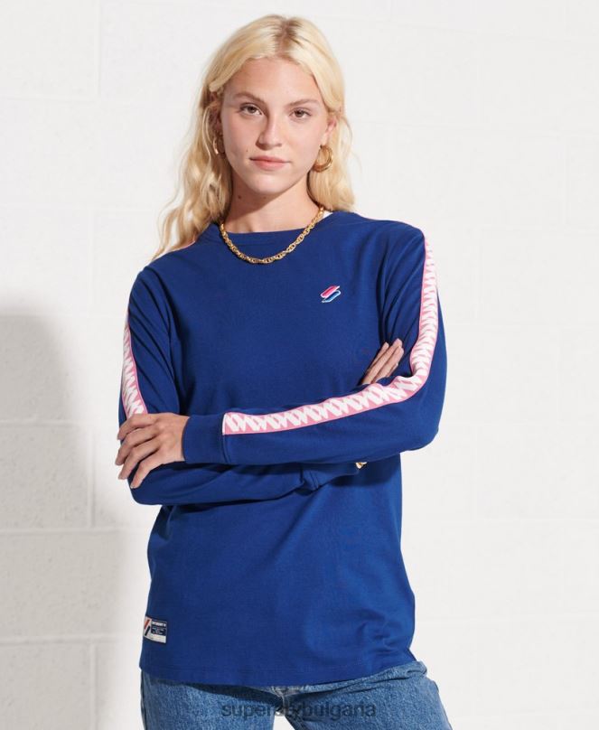 Superdry облекло N00H3073 военноморски флот Жени код лого отгоре