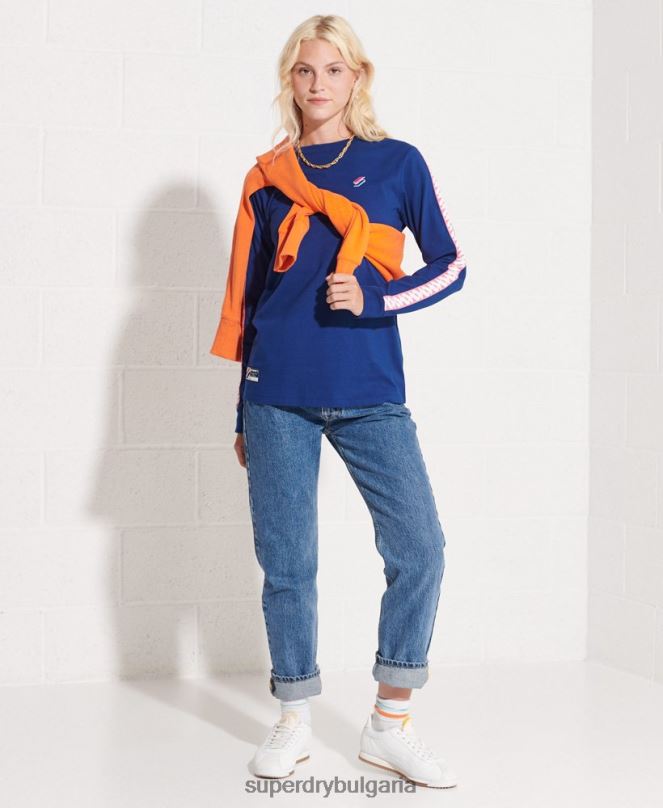 Superdry облекло N00H3073 военноморски флот Жени код лого отгоре