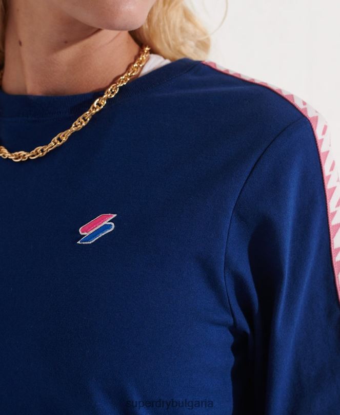 Superdry облекло N00H3073 военноморски флот Жени код лого отгоре