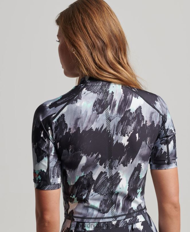 Superdry облекло N00H6318 тъмно сив Жени run 3/4 стегнат горнище