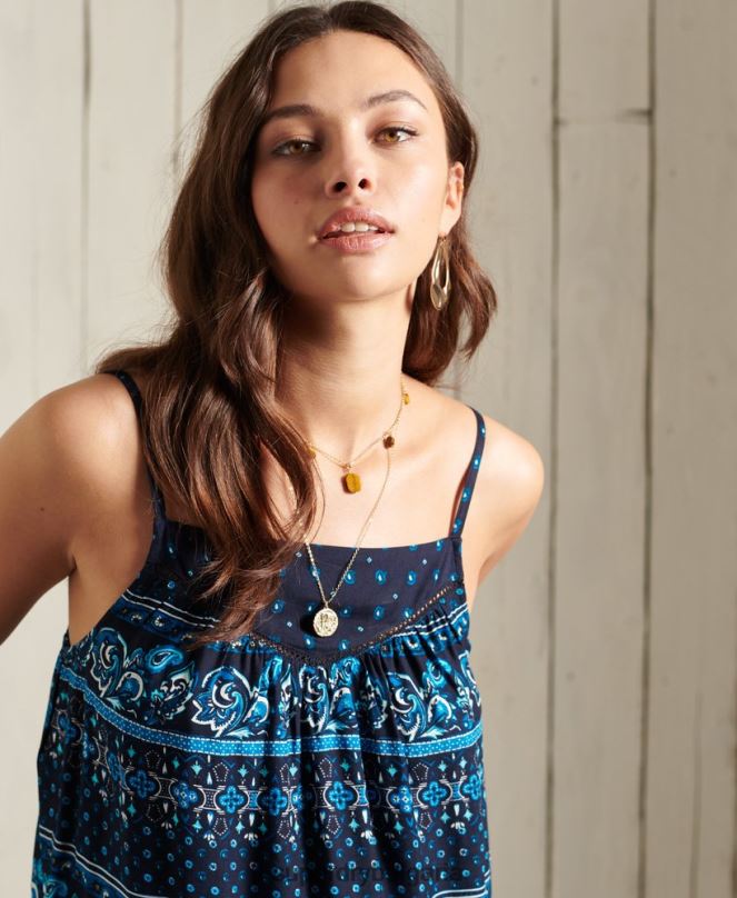 Superdry облекло N00H6734 военноморски флот Жени ameera ками топ